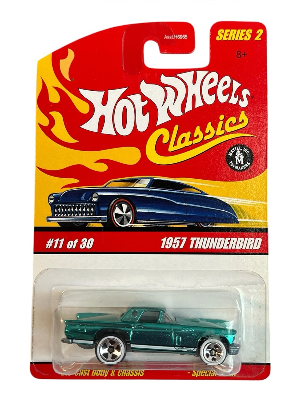 Hot Wheels Classics Series 2 11/30 1957 THUNDERBIRD T-Bird Aqua Blue 2005